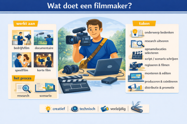 Alles over het beroep filmmaker Wat doet een filmmaker